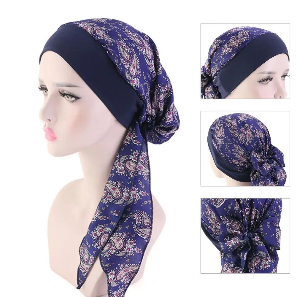 

Terrific Women Turbans Breathable Washable Lady Headwear Print Long Hair Lady Turbans for Sleeping Women Bonnet