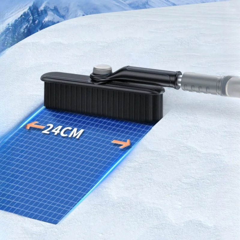 Adjustable Car Snow Shovel Extendable Ice Scraper Windshield Snow Brush Frost Remover Winter Vehicle Cleaner Tool