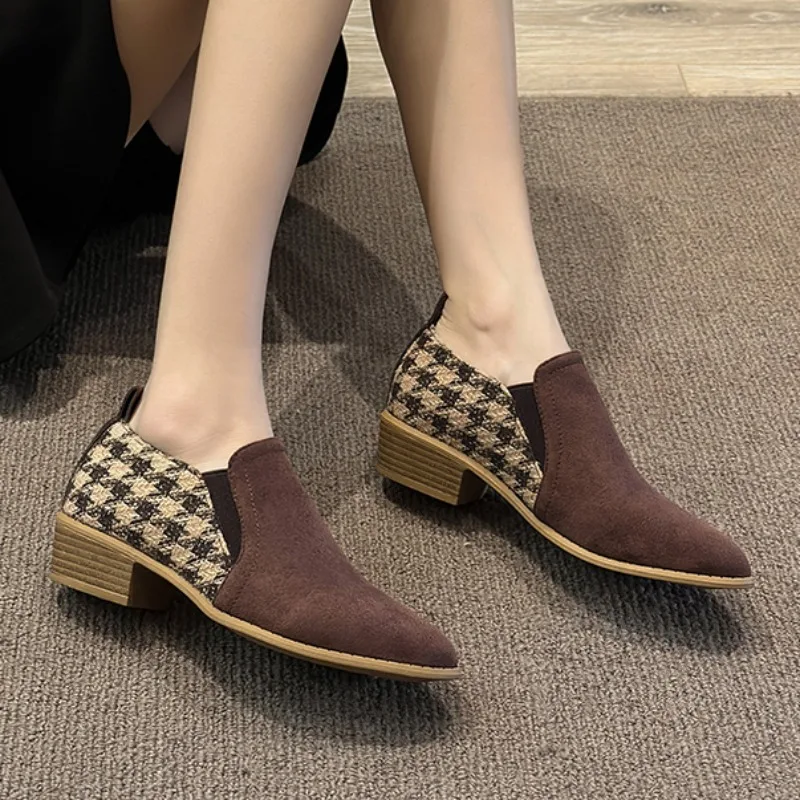 

Women's Shoes 2023 High Quality Slip-on Pointed Toe Shoes for Women Fashion Print Daily High Heel Shoes Women Zapatos De Mujer