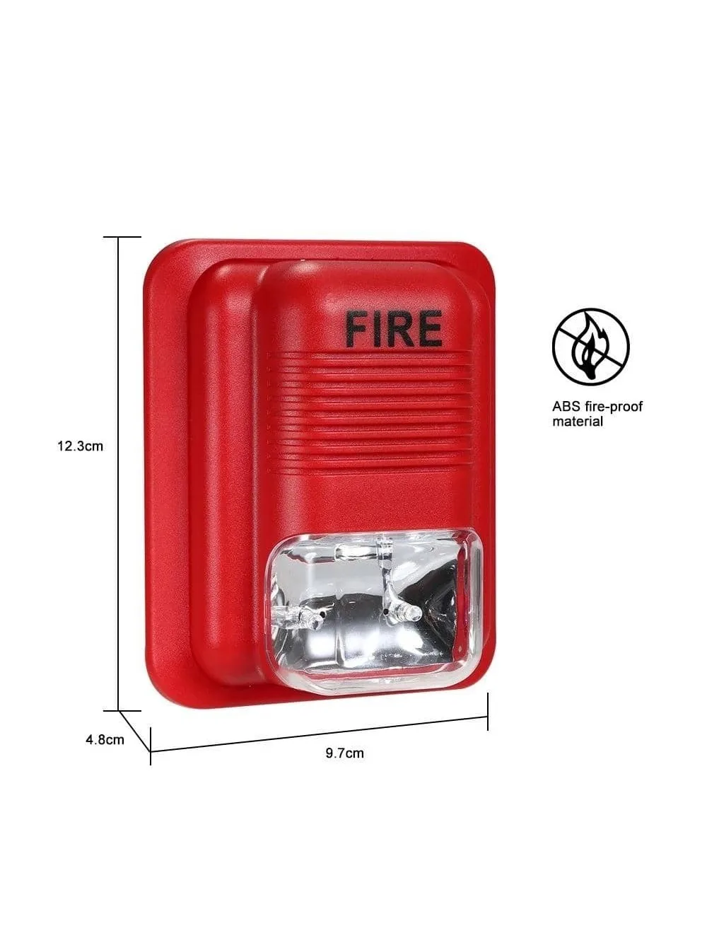 DC24V Fire Alarm Warning Strobe Siren Security System Suitable To Be Used ln Office Shop Hotel Restaurant Etc