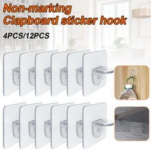 

12pcs Adhesive Shelf Support Pegs Punch-free Clear Closet Cabinet Shelf Pegs Wall Hangers For Kitchen Cabinet Furniture