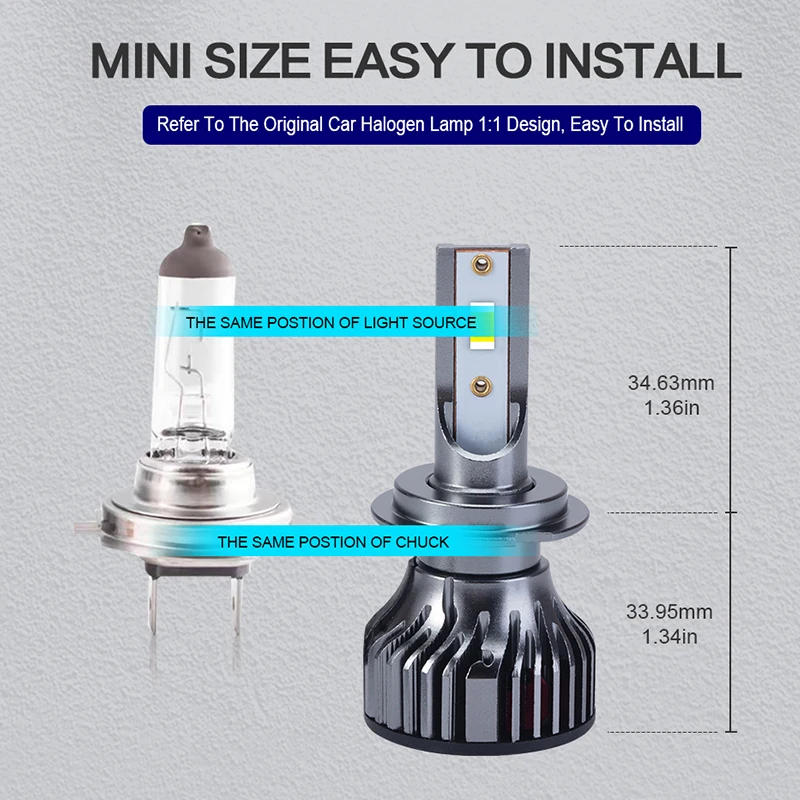 2pcs Carshark Turbo H7 Led Headlights Csp H1 H4 H8 H9 H11 Bulbs Kits hb3 Hb4 Hir2 Car Lamp 6000K 4300K 9005 9006 9012 Fog Lights led lights led bulbs led headlights led car lights led car headlights car headlamps