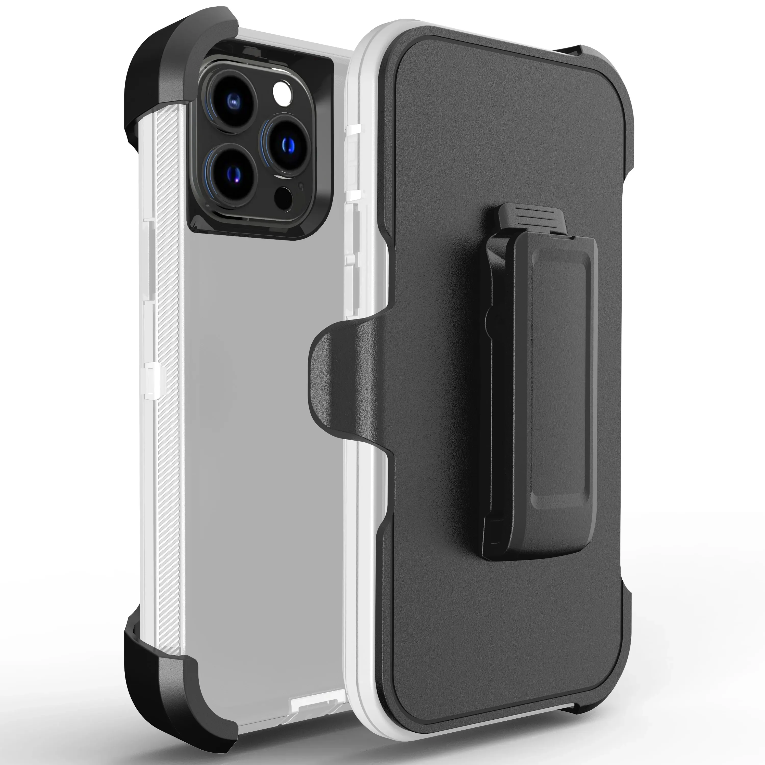 Luxury OTT Armor BOX Phone Case with Soft Bumpers and Belt Clamp Protective Hard Cover