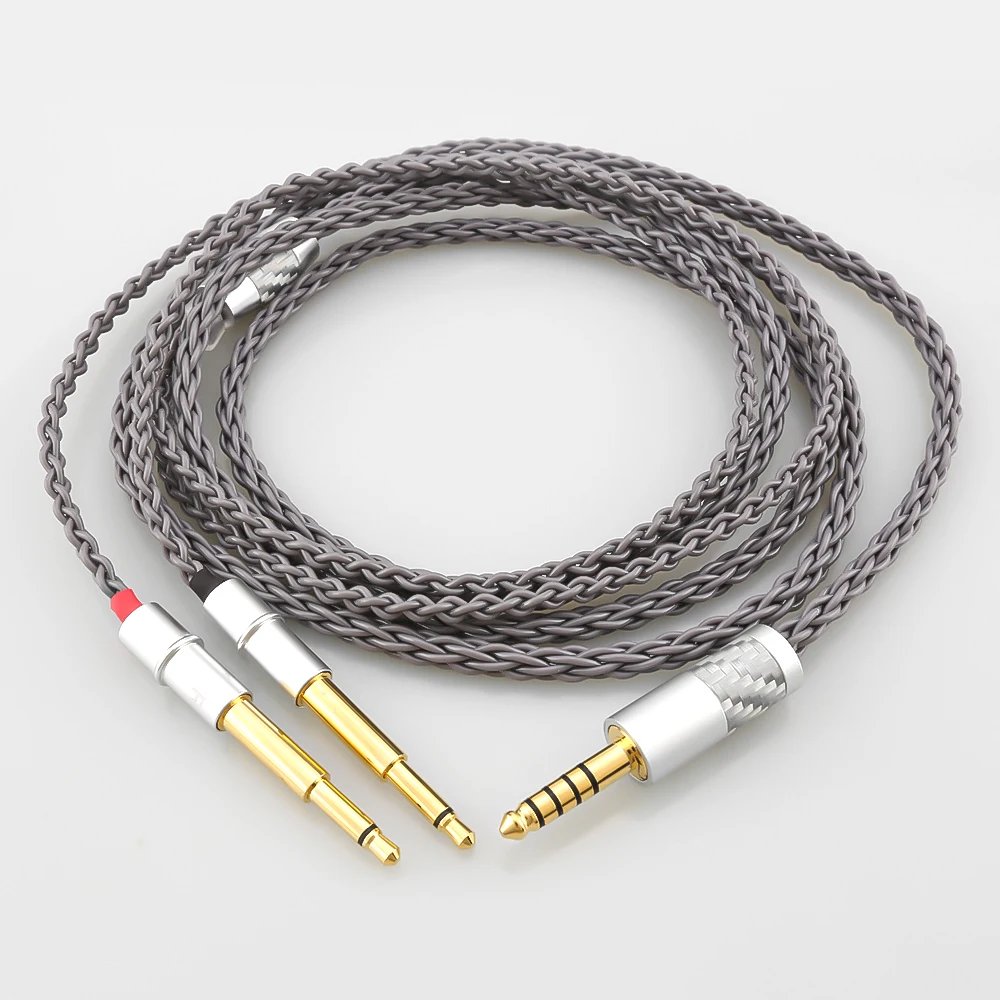 

HIFI 2.5/3.5/4.4/6.5mm XLR Male Plug 8 Core 7N OCC Silver Plated Earphone Cable For Meze 99 Classics NEO NOIR Headset Headphone