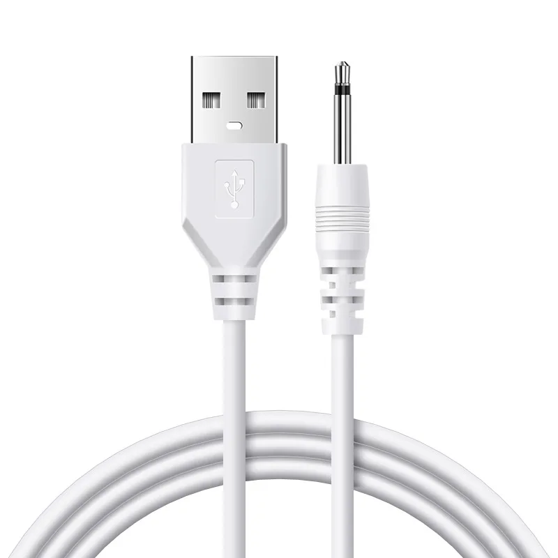 1m USB 2.0 to DC 2.5mm 2A AUX Charging Cable Mono Audio Line DC2.5mm Charger for Vibrator Small Speakers Desk Lamps charging cable usb charging cable