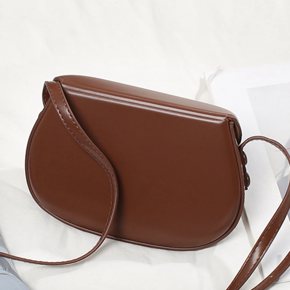 Women Shoulder Bag Large Capacity PU Saddle Bag Vintage Messenger Retro Simple Sling