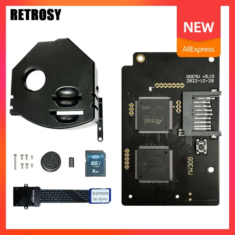 Ultima Versione Gdemu Sd Card Extender Mount Kit V5.15 Sostituzione Del Disco E Giochi Di Schede Sd Per Sega Dreamcast Plus 16Gb Sandisk