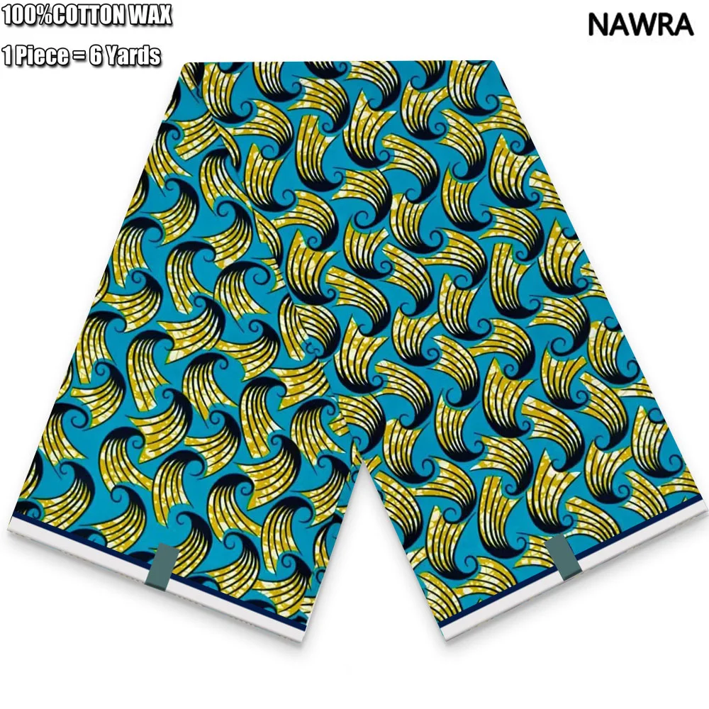 2025 Hot Sale Guaranteed Veritable 100%Cotton African Real Wax Print Fabric Soft Comfortable Ghana Style Pagne Ankara Wax Fabric 4
