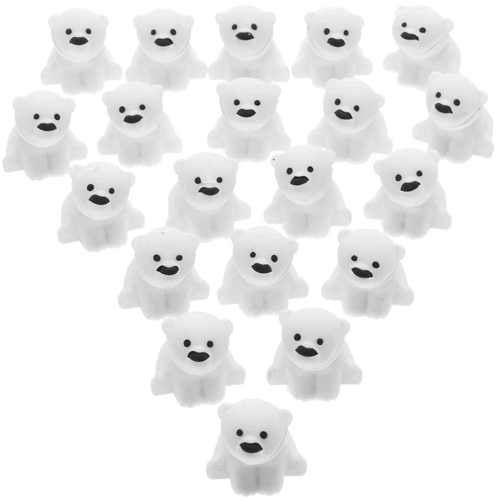 

20pcs Polar Bear Shape Rubber Erasers Mini Pencil Eraser Stationery Supplies for Kids