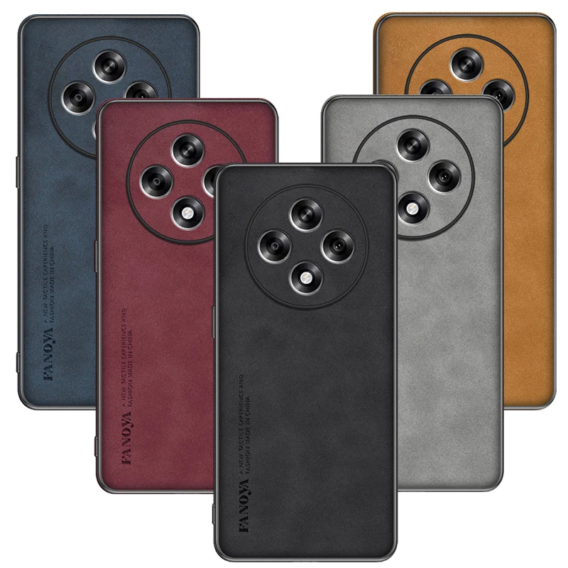 Premium Frosted Leather Anti-Shock Hard Case – Stylish Matte Finish