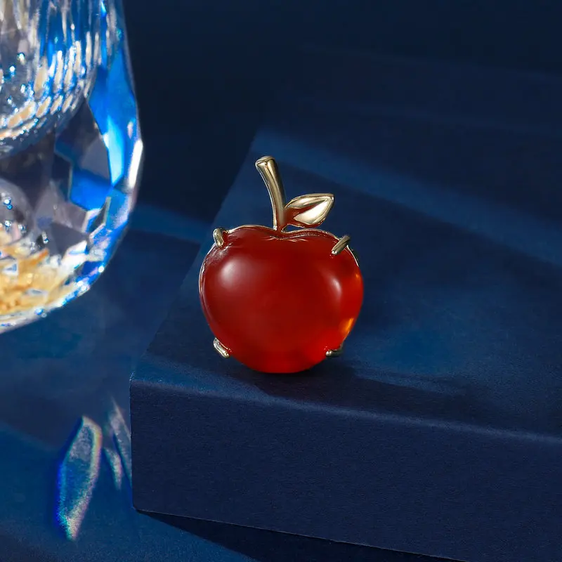 

Маленькая и Элитная булавка, аксессуары с многофункциональной Антибликовой фиксированной застежкой на одежду, маленькая брошь в виде яблока