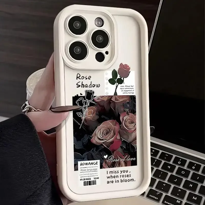 Elegant Floral Shockproof Phone Case - Soft and Fashionable Design