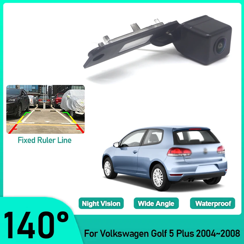 

Автомобильная камера заднего вида для Volkswagen Golf 5 Plus 2004 2005 2006 2007 CCD Full HD камера ночного видения для парковки задним ходом