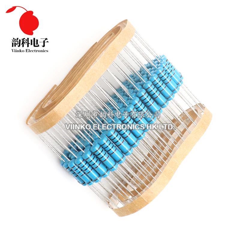 20pcs 2W Metal Film Resistors 1% 0R-2.2M 2.2 10 100 120 150 220 270 330 390 470 1K 2.2K 4.7K 10K 15K 22K 47K 100K 470K 1M ohm metal film resistors