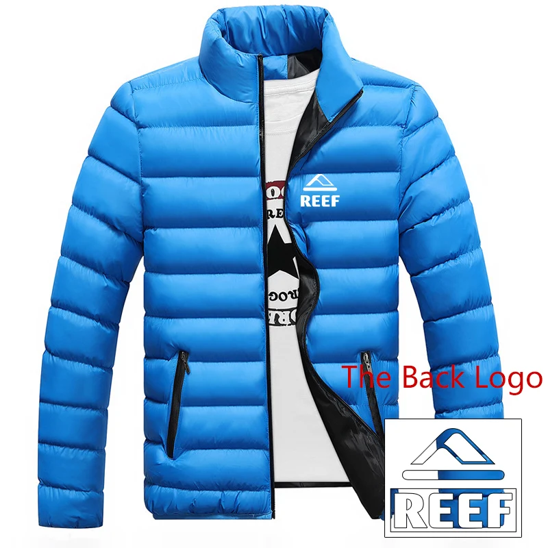 Reef 2023 New Men Spring and Autumn Thicken Warm Leisure Fashion Four-Color Cotton Comfortable Casual Zipper Jacket Coats