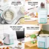 Rice Cooker 2.5 Cups Uncooked, Healthy Ceramic Coating Portable Rice Cooker, 1.2L Travel Rice Cooker Small for 1-3 People, 6