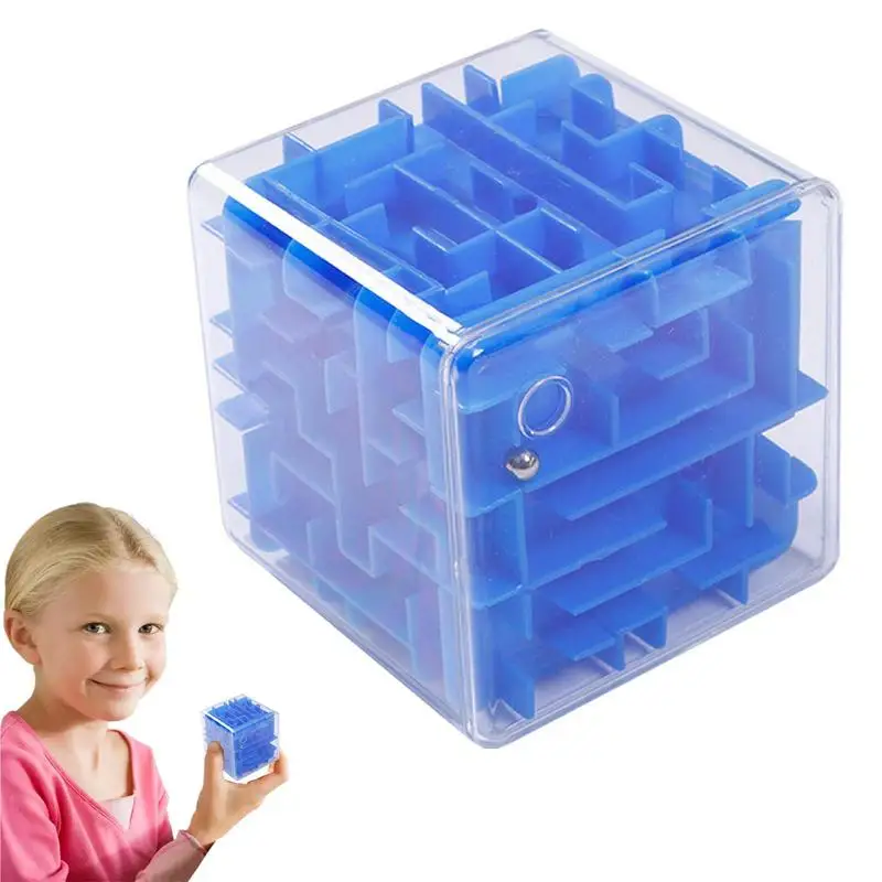 

Mini Maze Cube 3D Brain Teaser Puzzles Rolling Ball Maze Gravity Mazes Game Portable Cube Maze Toy Educational Fidget Toys