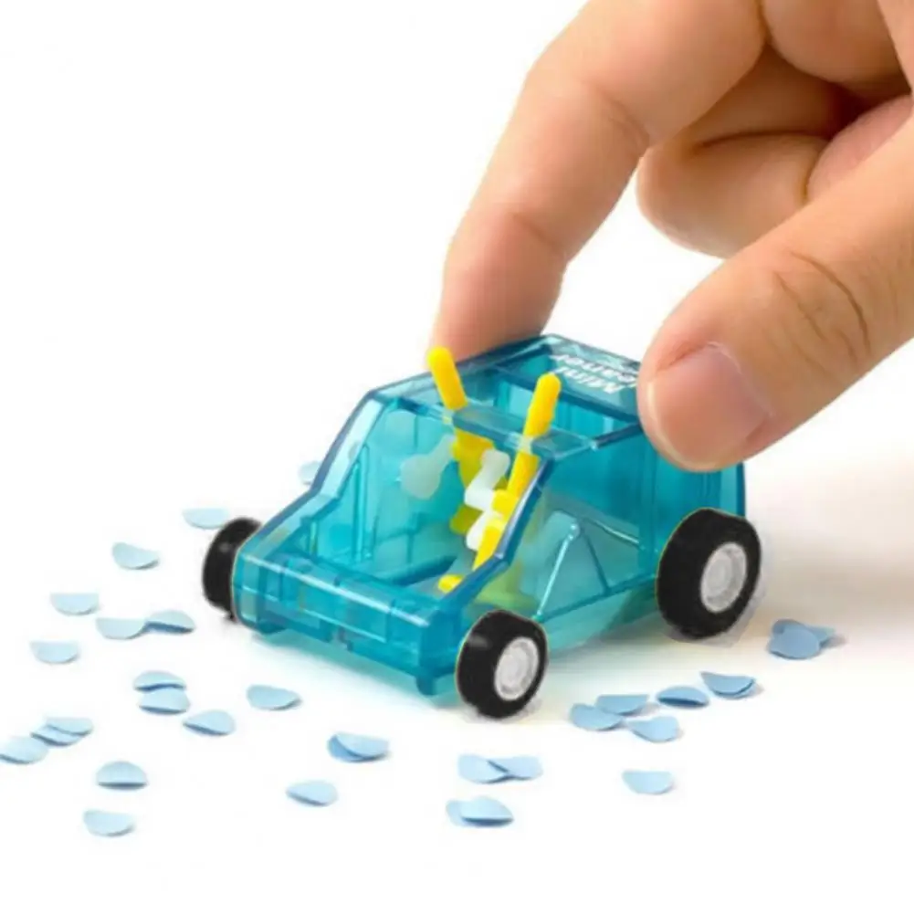 Table Dust Cleaning Brush Car Shape Fun Plastic Desktop Eraser Dust Cleaner Party Confetti Eraser Sweeper School Supplies desktop dust cleaner
