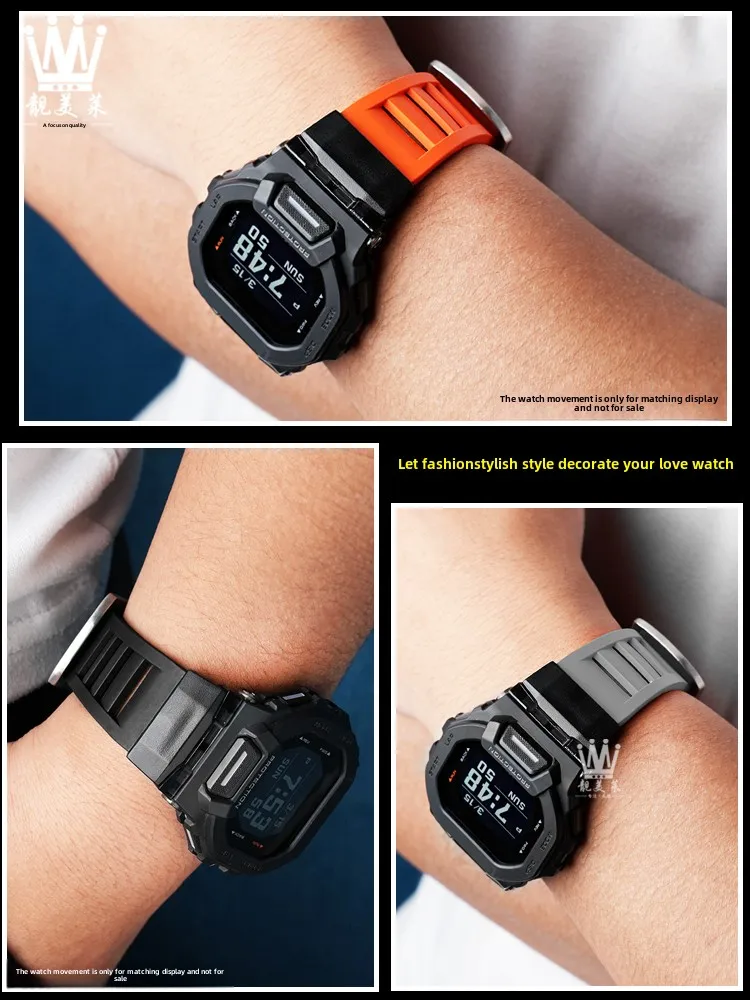 For Casio g-shock 3506 Gbd-200 Quick Fluororubber watch strap Gbd