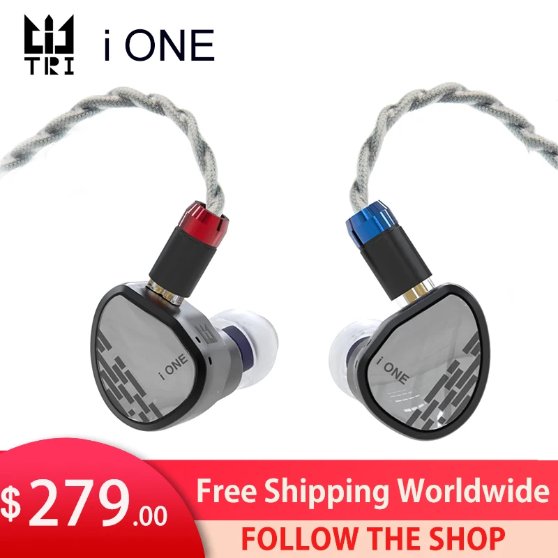 

TRI i ONE New Flagship Earphone Single Dynamic Unit IEM Wired Headphone With Wolfram Pure Silver Wire HiFi Earbud Music Headset