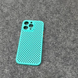 Breathable Cooling Soft Silicone Bumper Back Cover - iPhone 12 Mini (Light Blue)