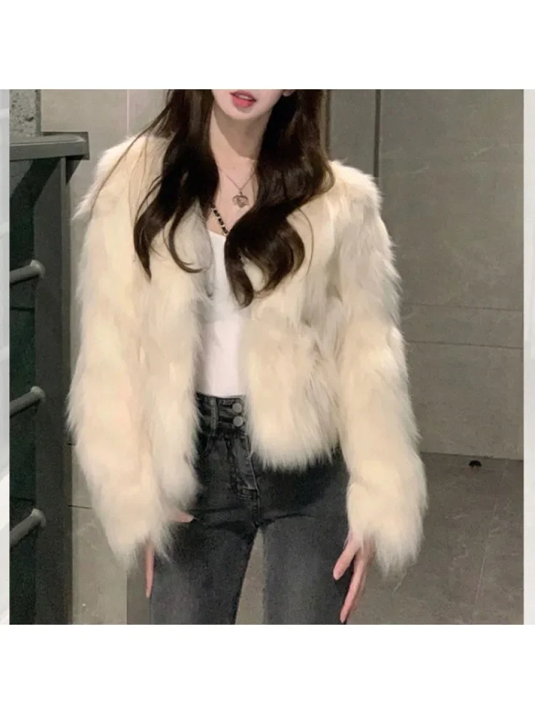 Women\'s Coat Korean Style Fur Coat for Women Winter 2023 New Thickened Fashionable Imitation Fox Fur Coat Woman Clothing