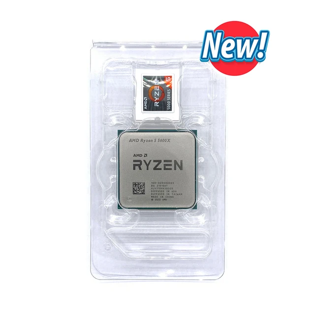 NEW AMD Ryzen 5 5600X R5 5600X 3.7 GHz Six-Core twelve-Thread 65W CPU Processor L3=32M 100-000000065 Socket AM4 no fan 2