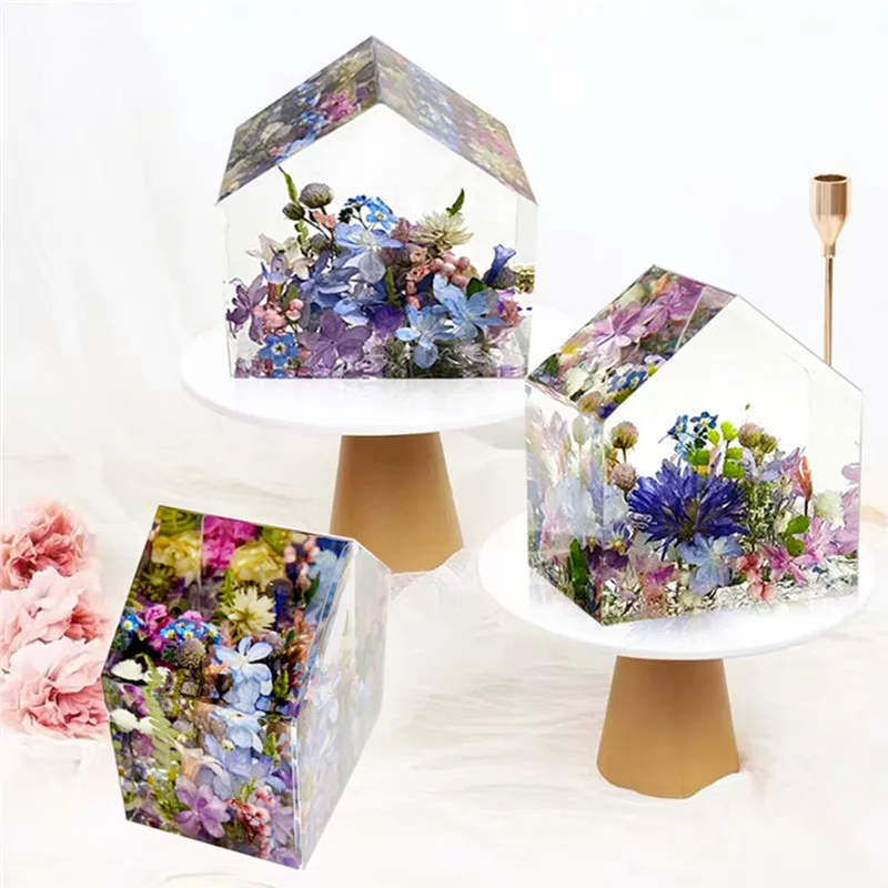 

Arch-shaped House-shaped Bookend Mirror Silicone Mould DIY Crystal Epoxy Resin Mold