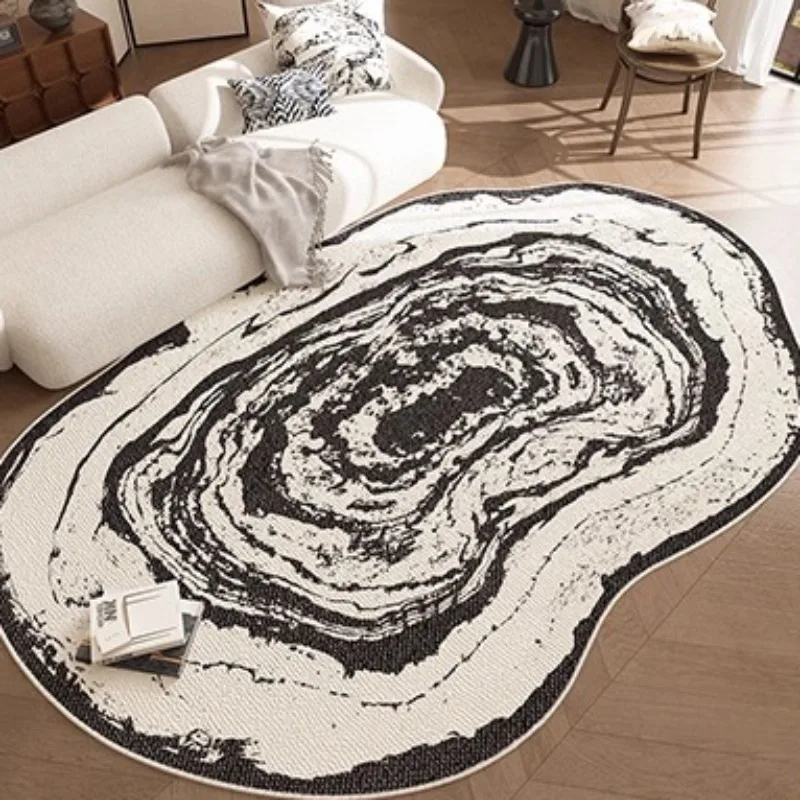 Special-shaped Living Room Carpet Cream Style Large Area Bedroom Fluffy Rug Light Luxury Creative Decoration Coffee Table Mat 러그