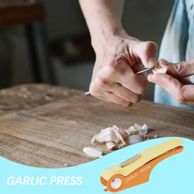 New Garlic Crusher Manual Ring Press Ginger Squeezer Pounder Stainless  Steel, Ergonomic Handle, Easy To Clean, Home/kitchen - Peeling Garlic -  AliExpress