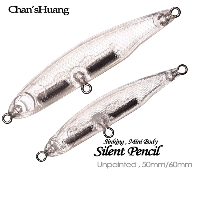 Chan'sHuang 20PCS Unpainted Blanks Bait 50mm/60mm Silent Sinking