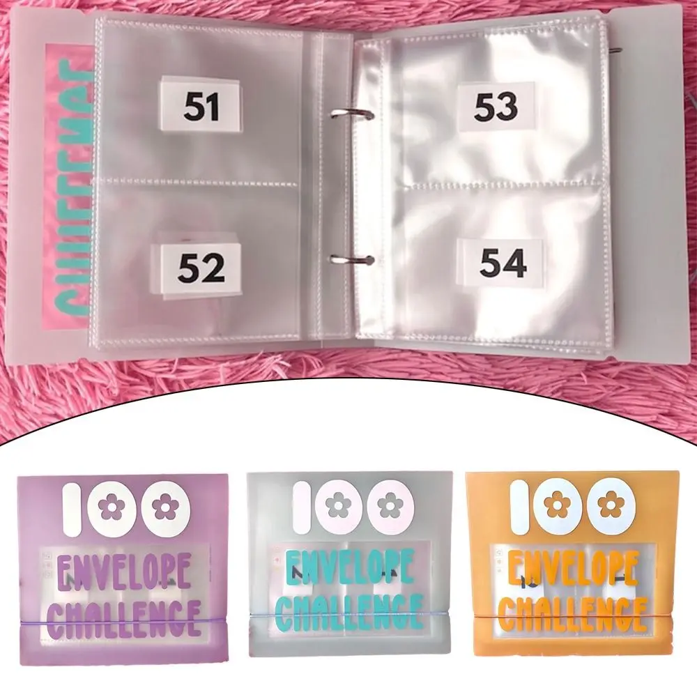 

Labeled Slots 100 Envelope Challenge Binder Saving Challenge Cash Envelopes A5 Binder Set Budget Organizer PVC A5 Binder Sleeve