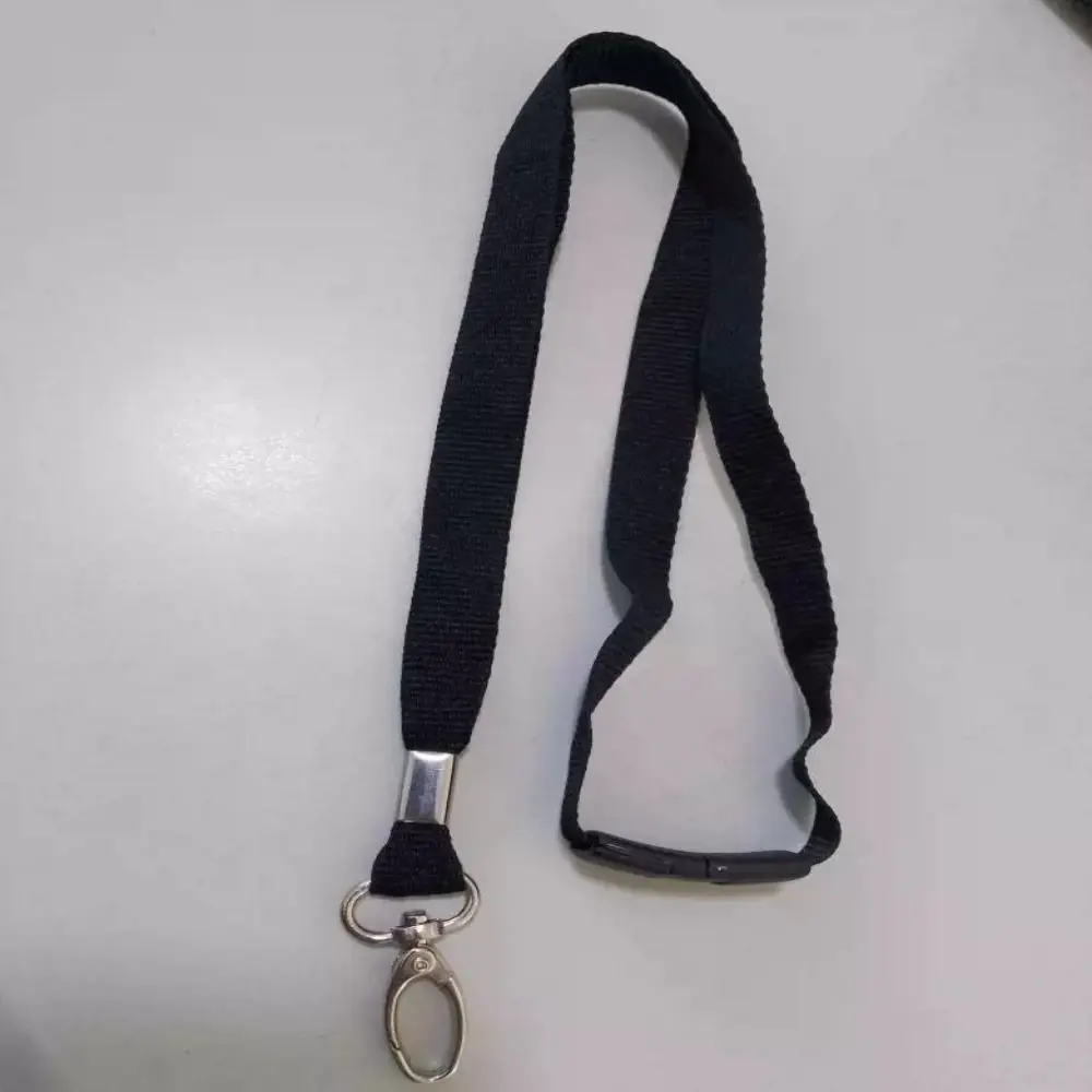 Solid Color Safety Break Metal Clip Lanyard with Lobster Clasp for ID Card Holder (90 cm Length)