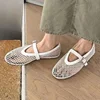 Summer Mesh Hollow Sandals Women Flats Shallow Loafers 2024 New Beach Walking Designer Shoes Comfort Retro Female Zapatillas 4