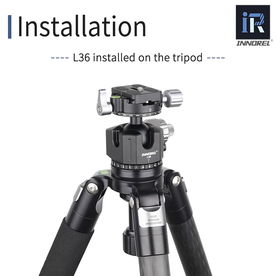 L36 Low Gravity Center Tripod Head for Heavy Duty Digital SLR Cameras with Alumi