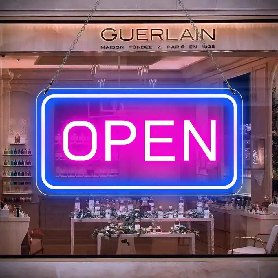 LED Neon Open Sign For Business Neon Lights Open Sign Led Wall Decor ...