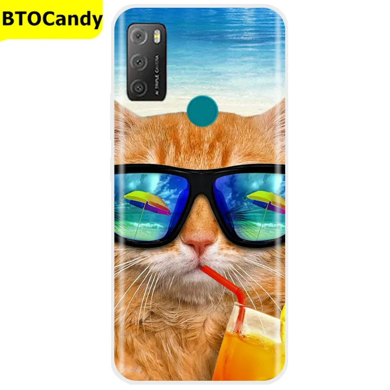 Painted Case For Alcatel 1S 2021 6025H Case TPU Soft Silicone Cover Phone Case For Alcatel 1S 2021 Case Tpu Cover Bumper Coque waterproof cell phone pouch Cases & Covers