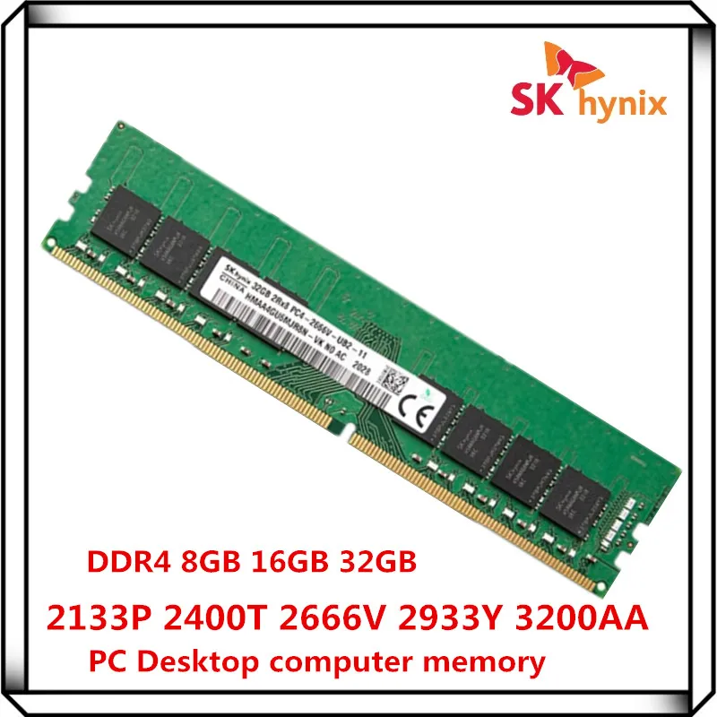 SK Hynix DDR4 8GB 16GB 32GB 2133 2400 2666 3200 MHz PC4 RAM Memória para computador desktop 16G DIMM