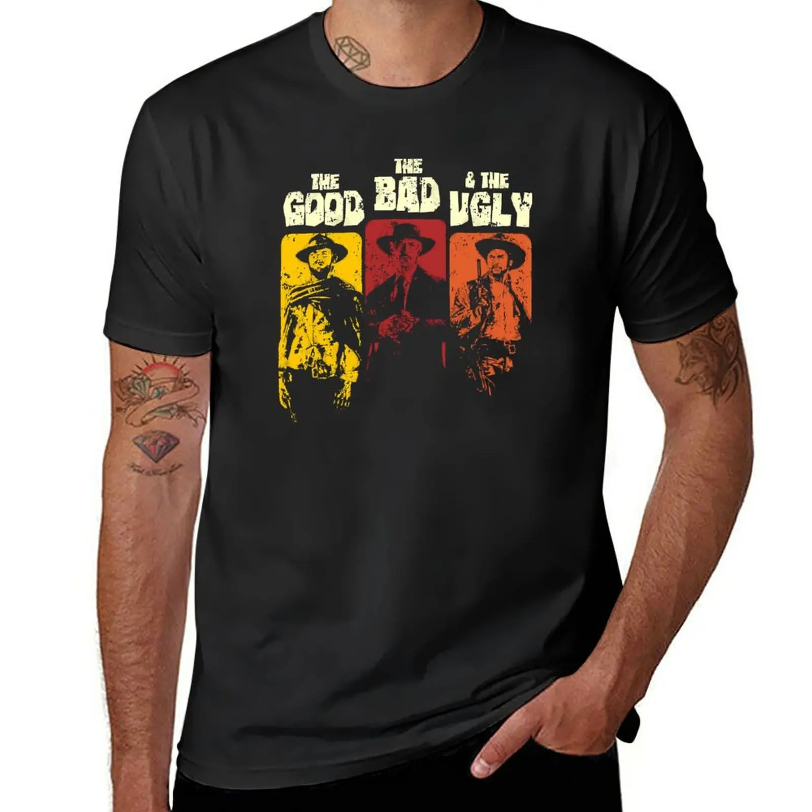 

The Good The Bad & The Ugly T-Shirt animal prinfor boys Short sleeve tee blacks graphics funny t shirts for men