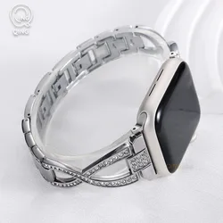 Sparkling Diamond Metal Strap: Luxury Glitter Bracelet - Ultra2 45mm 49mm (Silver)