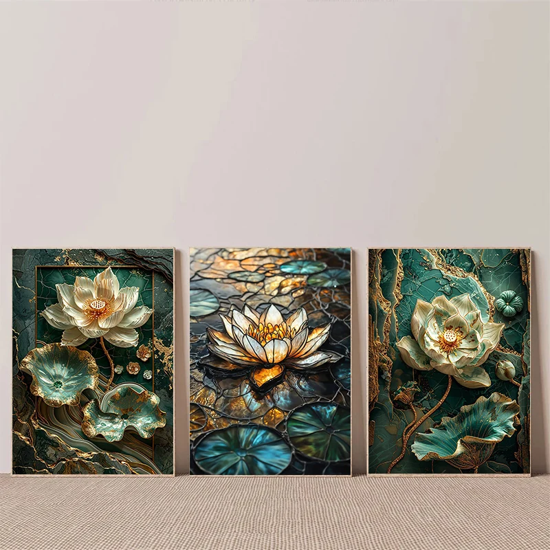 Abstract Plant Lotus Art Painting 3