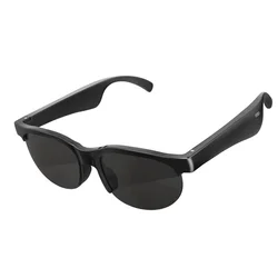 Smart Wireless Audio Sunglasses with Real - Time AI Translation and Voice Assistant Support in 144 Languages (Black)