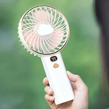 캠핑 선풍기 휴대용 접이식 사무실 데스크탑, 다기능 접이식 이중 배터리, 목 랜야드 전기 선풍기, 10000mAh