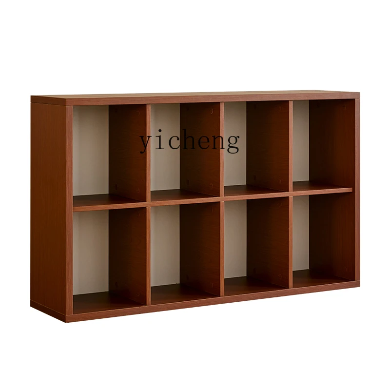 

ZC Grid Cabinet Bookshelf Living Room Book Storage Rack Floor Storage Rack Student Household Bookcase Storage Cabinet