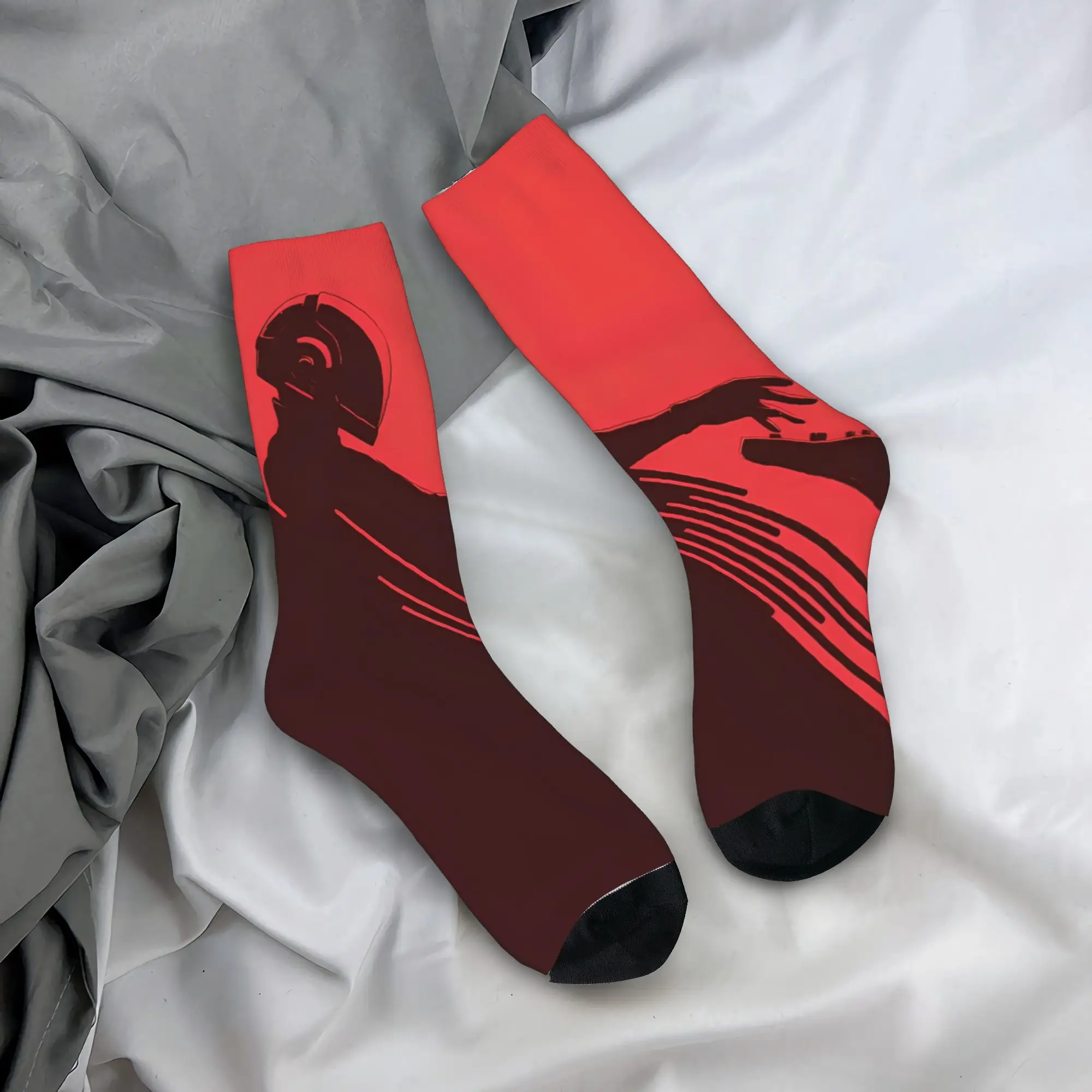 Daft Punk Rock Band Autumn Skateboard Non-Slip Soft Socks