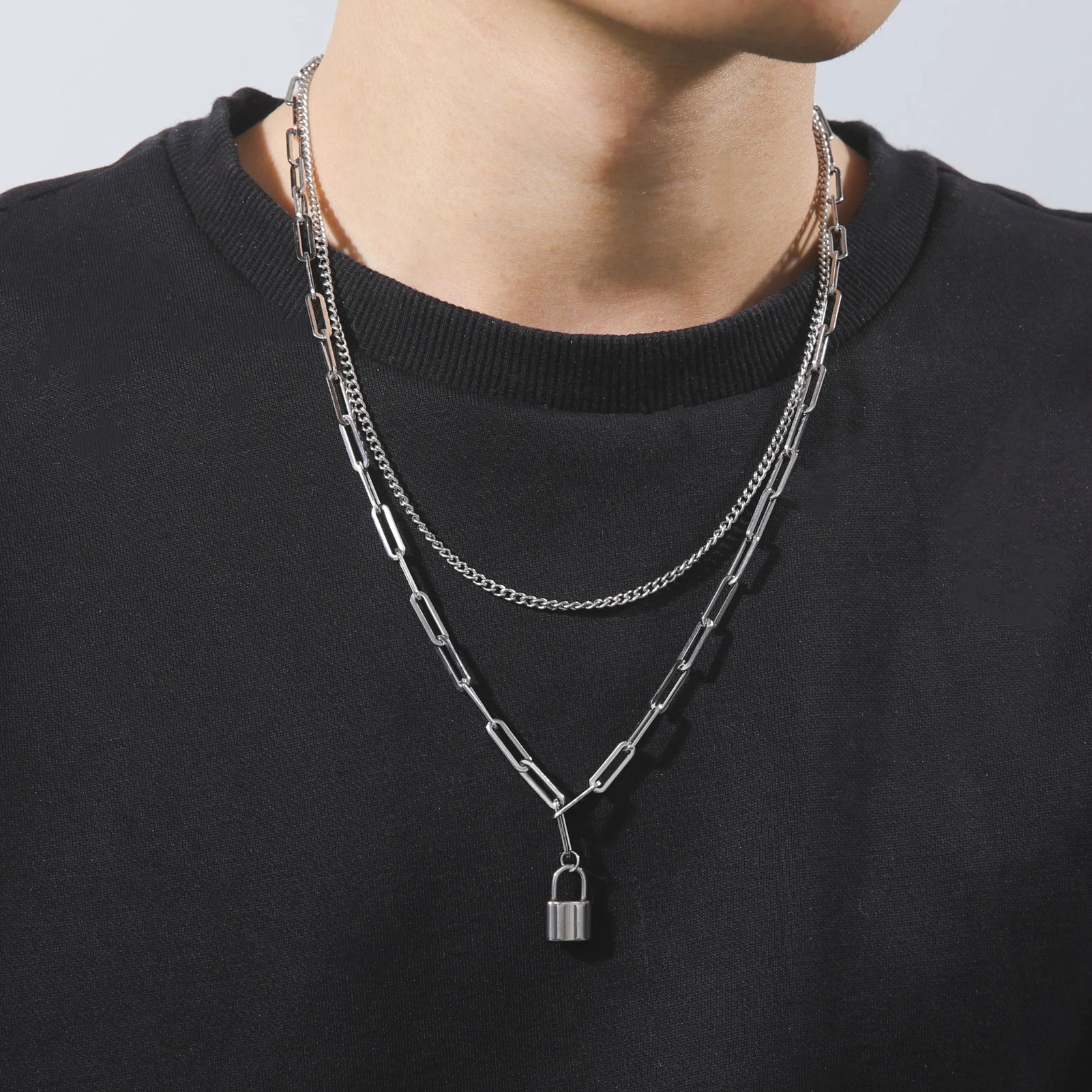 Unift Aesthetic Lock Pendant Necklace 