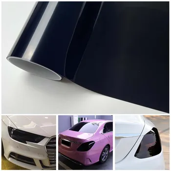 Carta da imballaggio per lampada per auto Pellicola per fari per auto nera scura Fari per veicoli Pellicola protettiva Fanale posteriore Tinta in vinile per moto