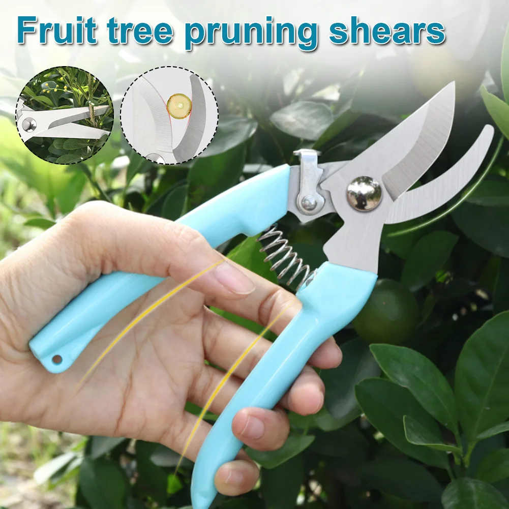 

Pruning Shears Garden Scissors Professional Sharp Stainless Steel Hand Tree Trimmers Fruit Branch Clipper For Garden Plant