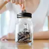 15Pcs Tinplate Covers Mason Jar Coin Bank Canning Lids Money Jar Caps Wide Mouth Jar Lids Regular Mouth Jars Home Decor Money 2