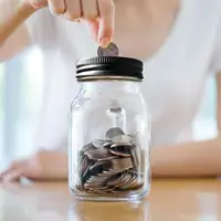 15Pcs Tinplate Covers Mason Jar Coin Bank Canning Lids Money Jar Caps Wide Mouth Jar Lids Regular Mouth Jars Home Decor Money 2